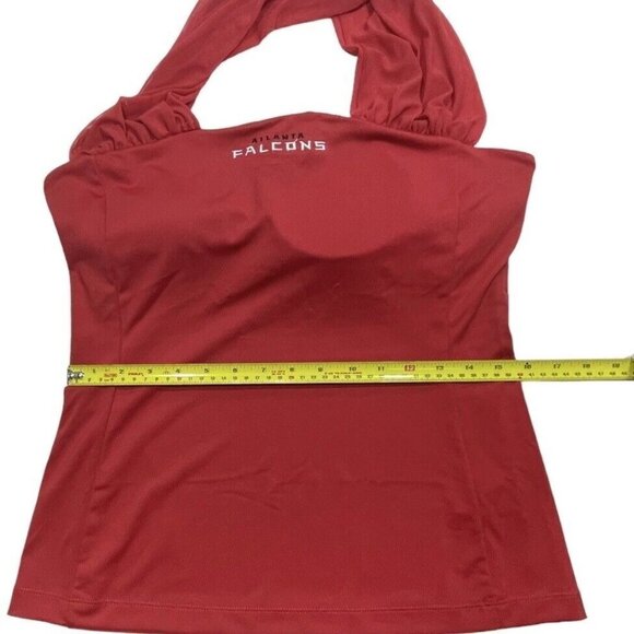 NFL / ALL SPORT COUTURE Womens Red Halter Stretch Top Large Atlantic Falcons NWT - Picture 14 of 16